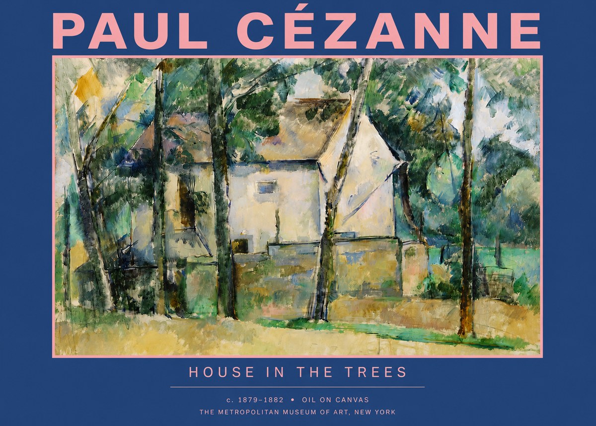 Paul Cézanne House in the Trees No2 - Poster