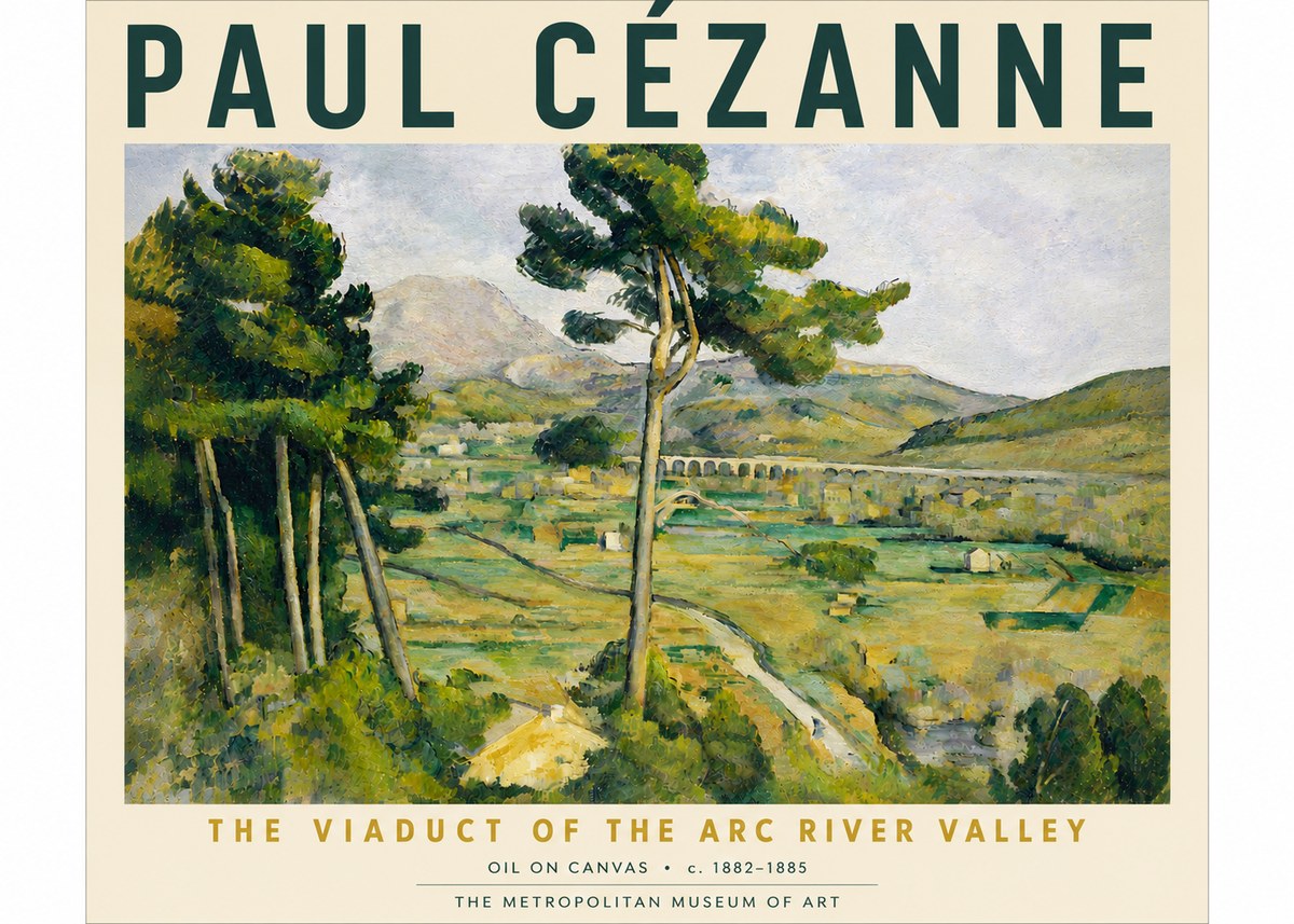 Paul Cézanne The Viaduct of the Arc River Valley No6 - Poster