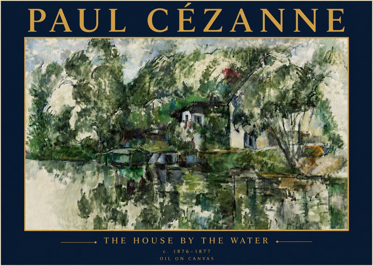 Paul Cézanne The House by the Water No6 - Poster