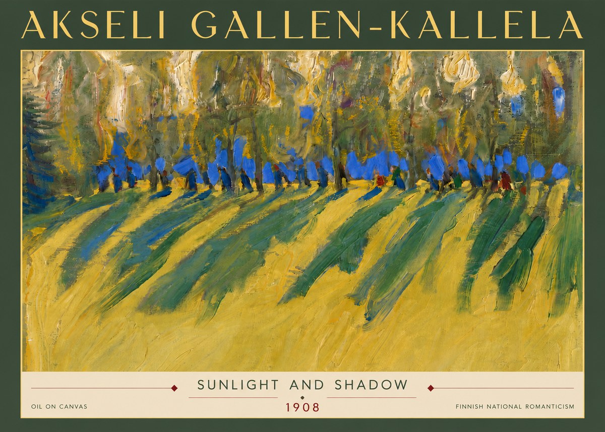 Akseli Gallen-Kallela Sunlit Field and Trees No6 - Poster