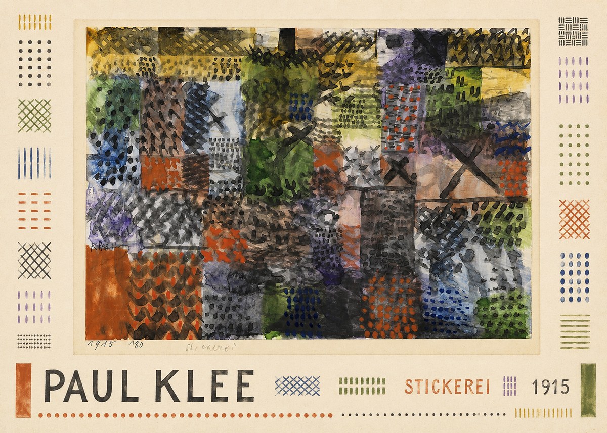 Paul Klee Stickerei No1 - Poster