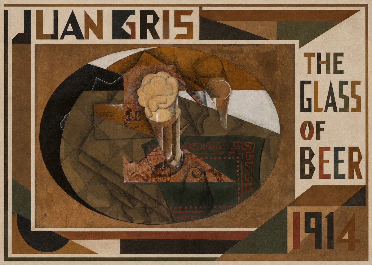 Juan Gris The Glass of Beer No1 - Poster