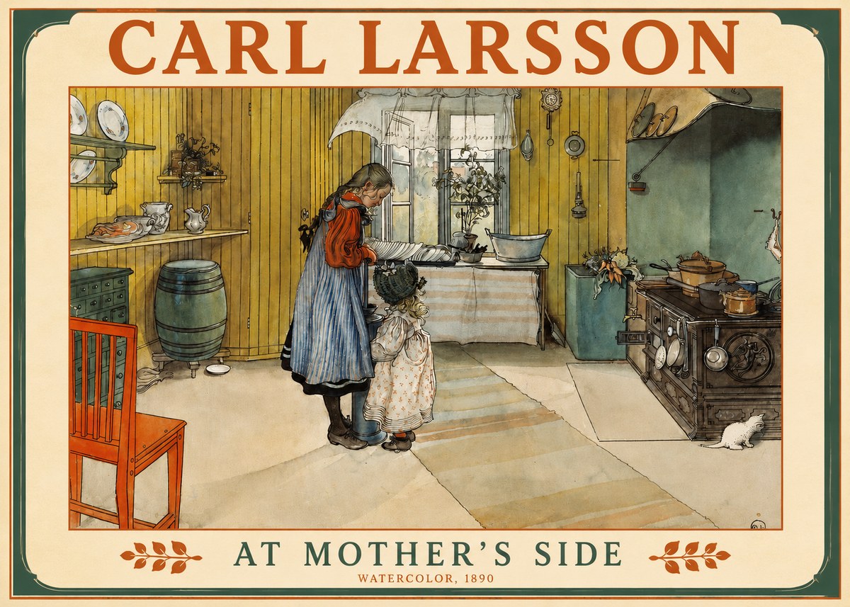 Carl Larsson At Mother's Side No2 - Poster