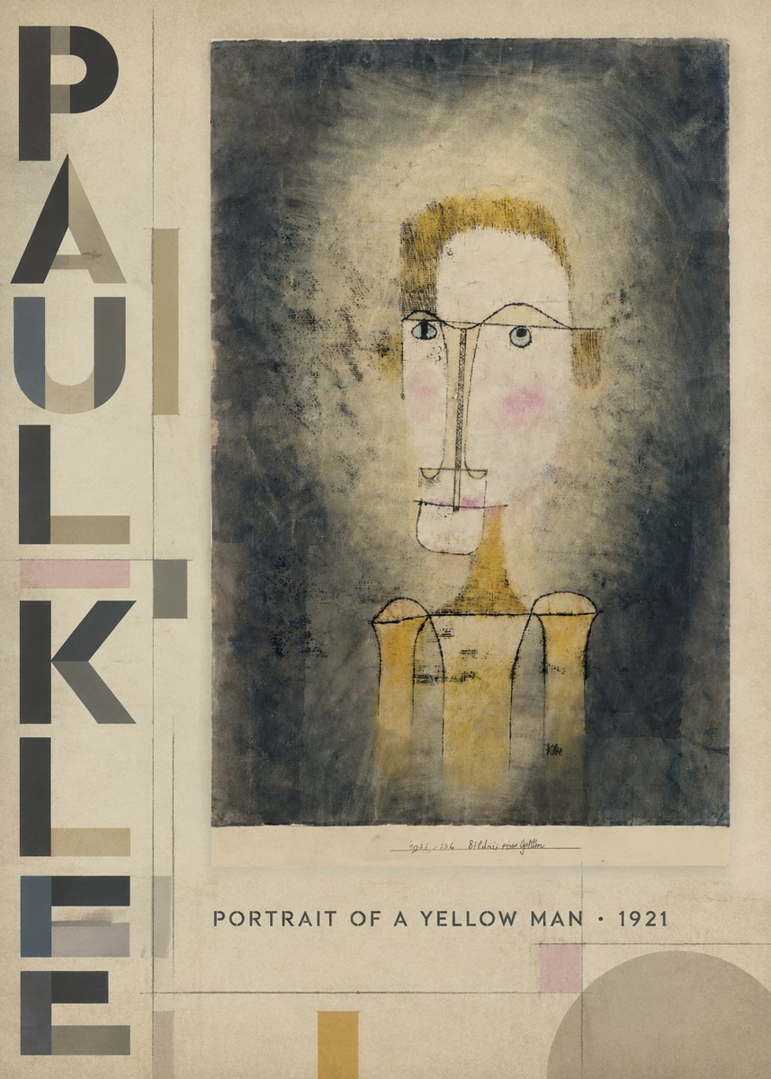 Paul Klee Portrait of a Yellow Man No5 - Poster