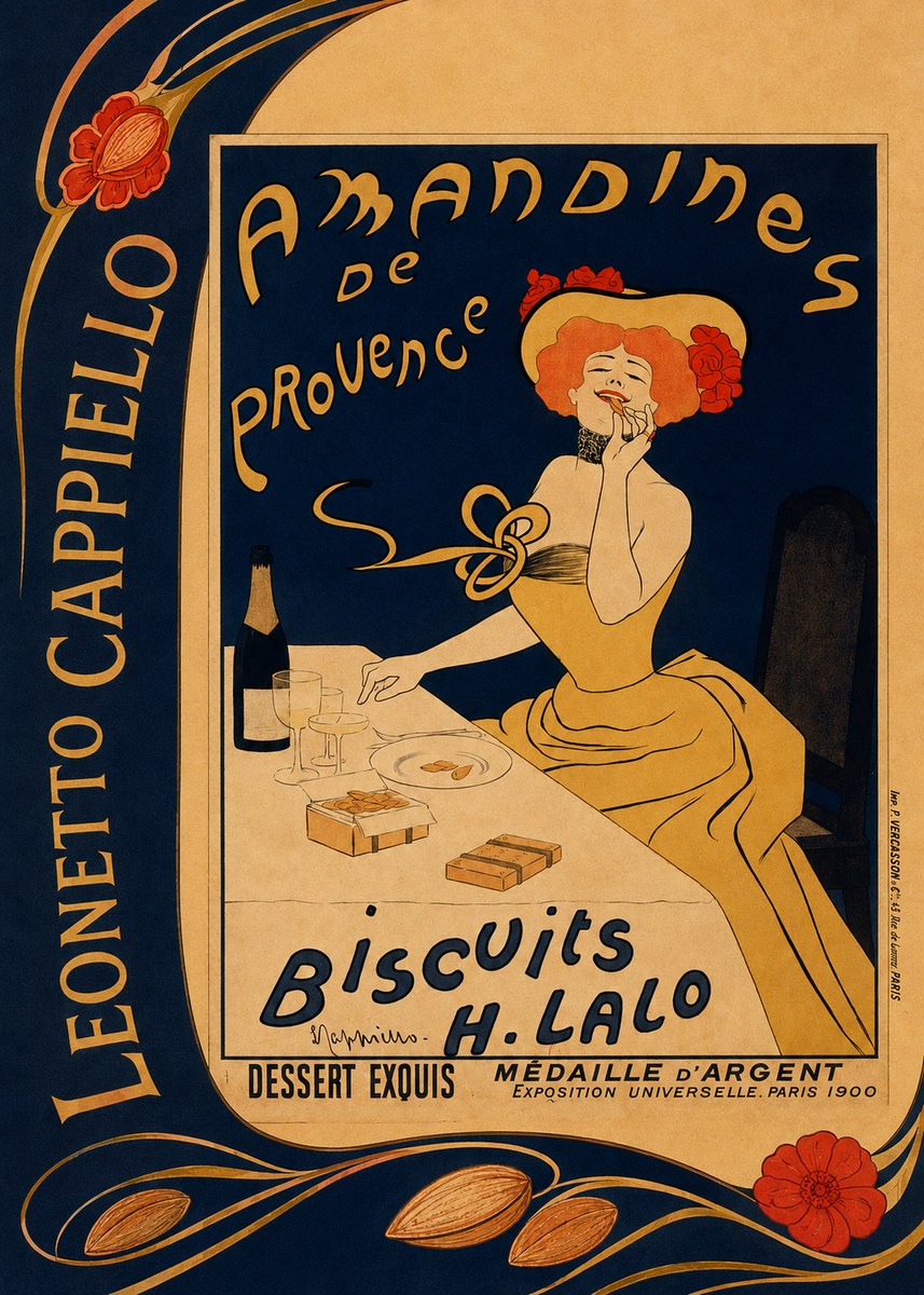 Leonetto Cappiello Amandines De Provence Biscuits H. Lalo I No2 - Poster