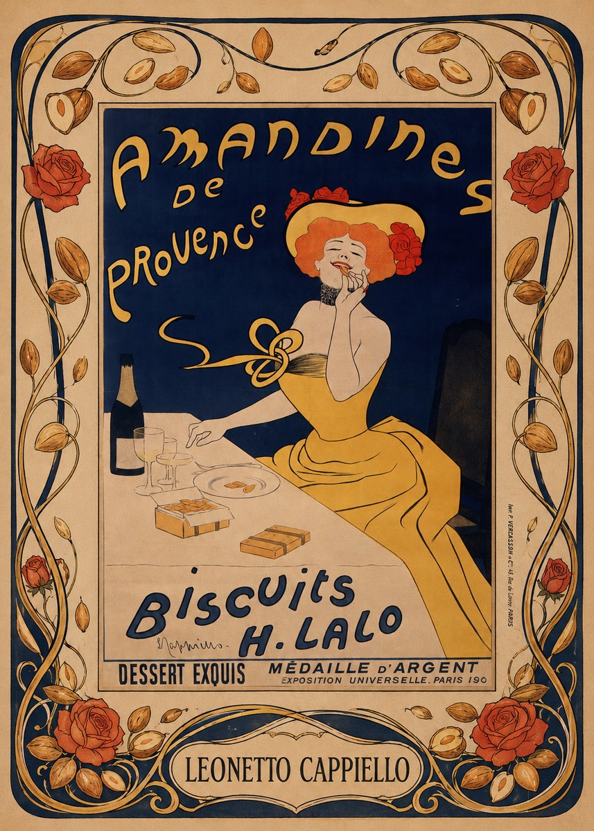 Leonetto Cappiello Amandines De Provence Biscuits H. Lalo I No5 - Poster