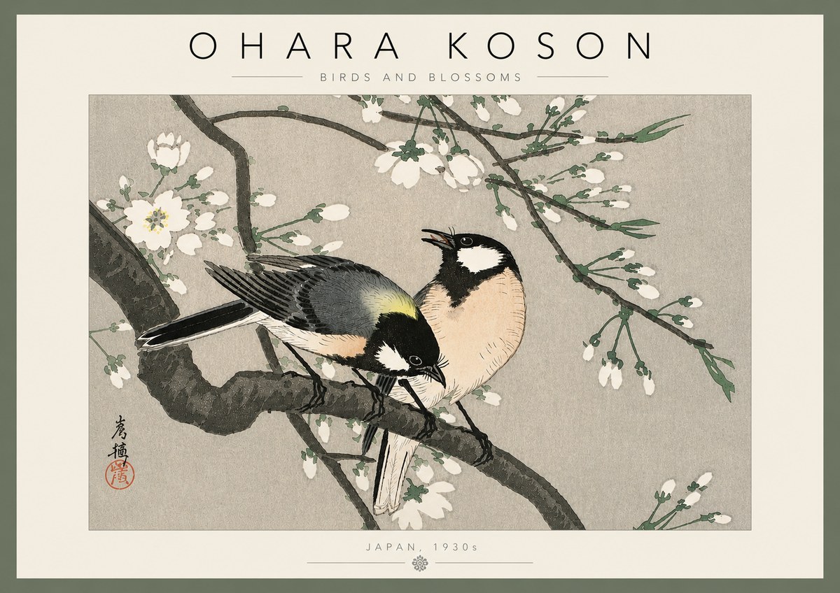 Ohara Koson Birds and Blossoms No4 - Poster