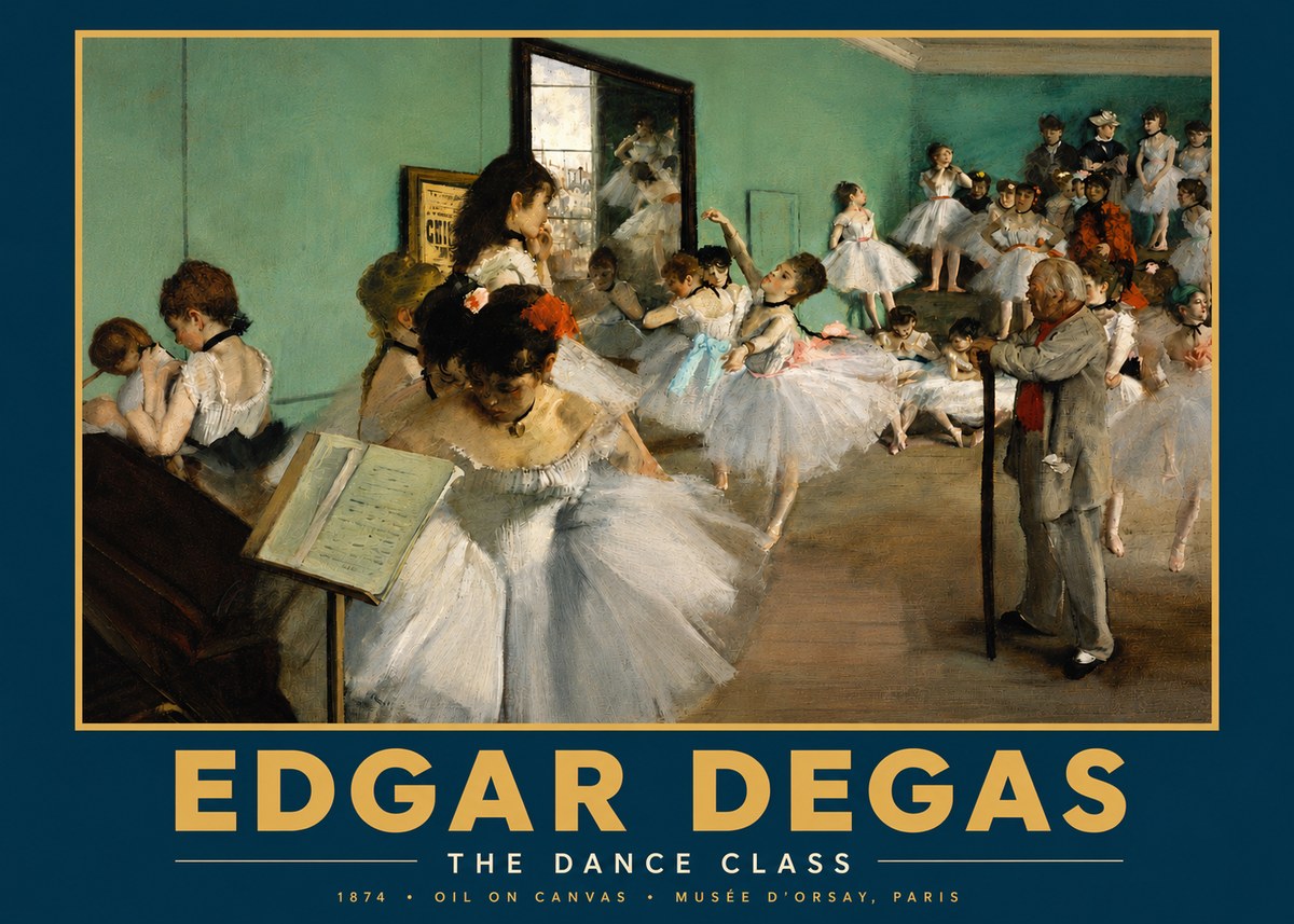 Edgar Degas The Dance Class I No4 - Poster