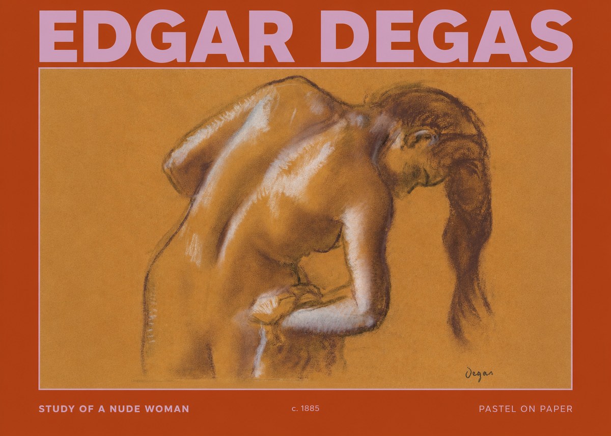 Edgar Degas Study of a Nude Woman I No2 - Poster