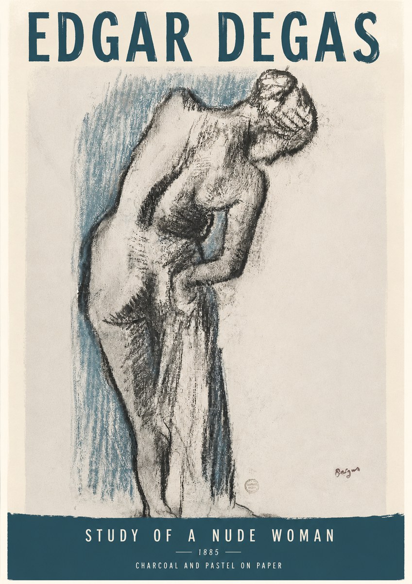 Edgar Degas Study of a Nude Woman II No3 - Poster