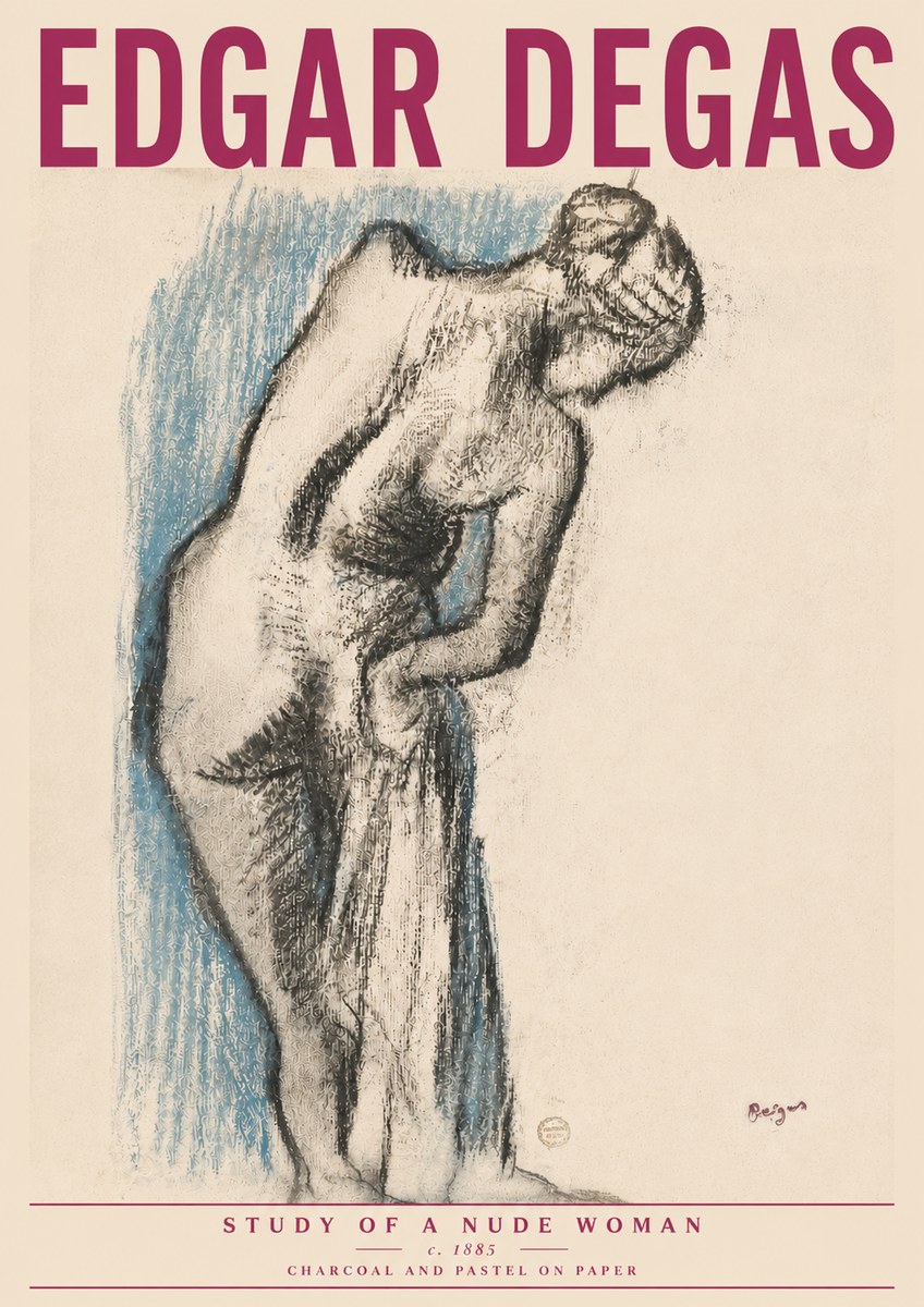 Edgar Degas Study of a Nude Woman II No4 - Poster