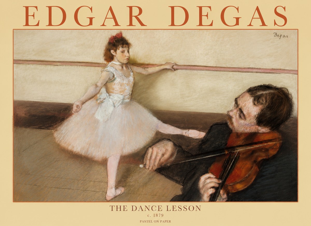 Edgar Degas The Dance Lesson No1 - Poster