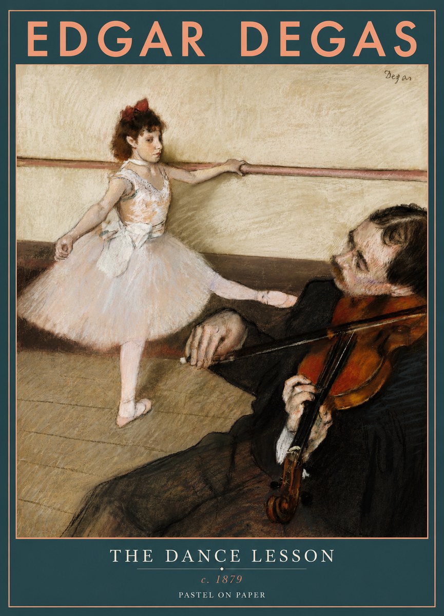Edgar Degas The Dance Lesson No4 - Poster