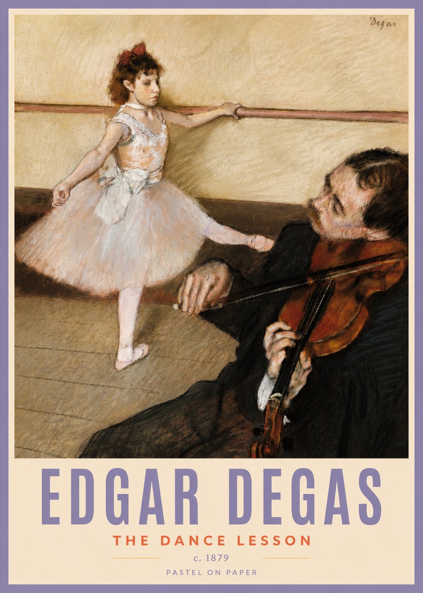 Edgar Degas The Dance Lesson No5 - Poster