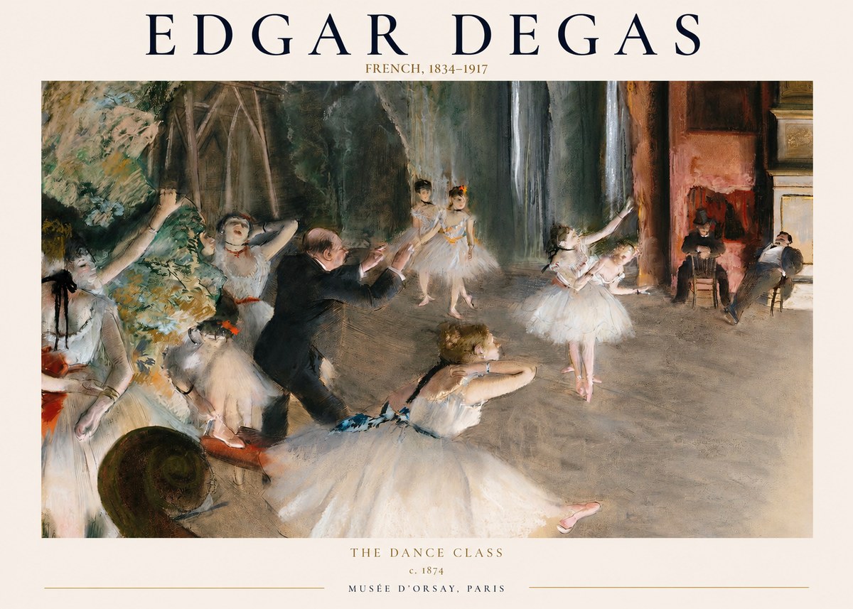 Edgar Degas The Dance Class III No1 - Poster