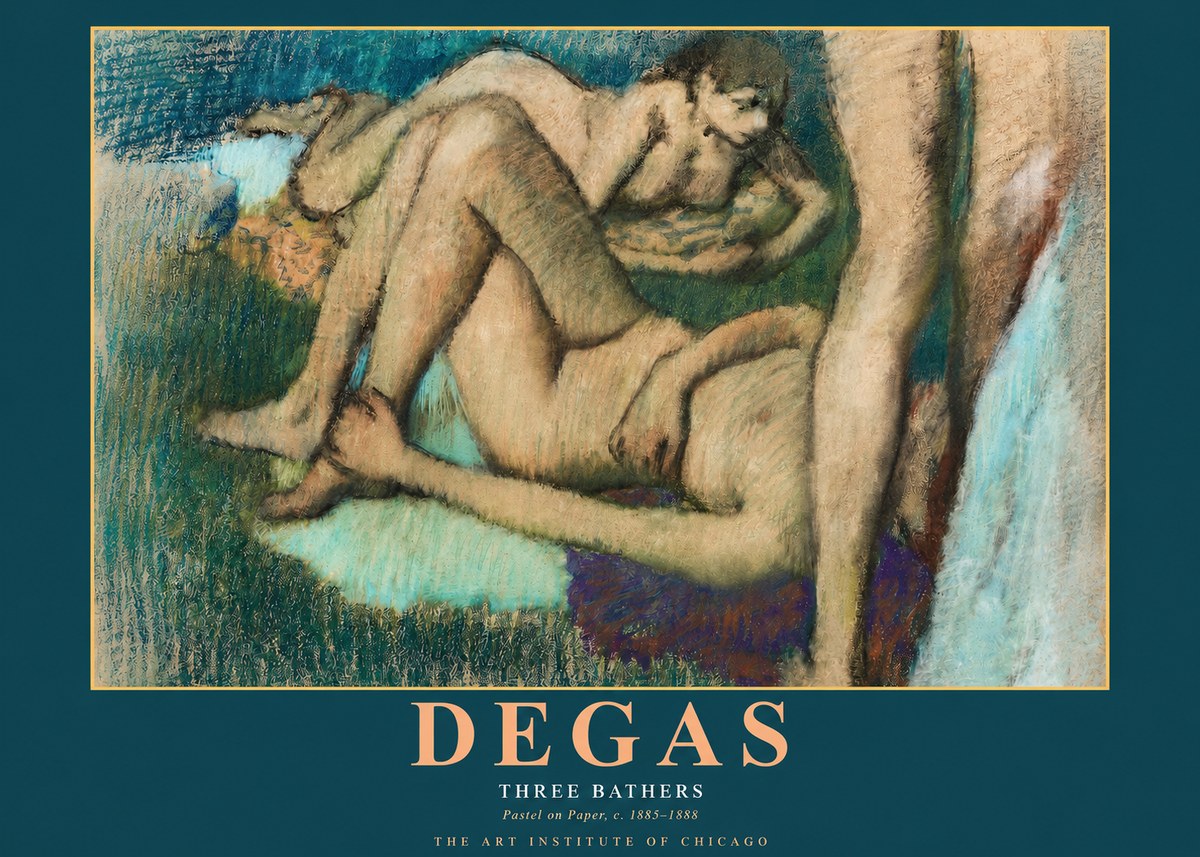 Edgar Degas Three Bathers No2 - Poster