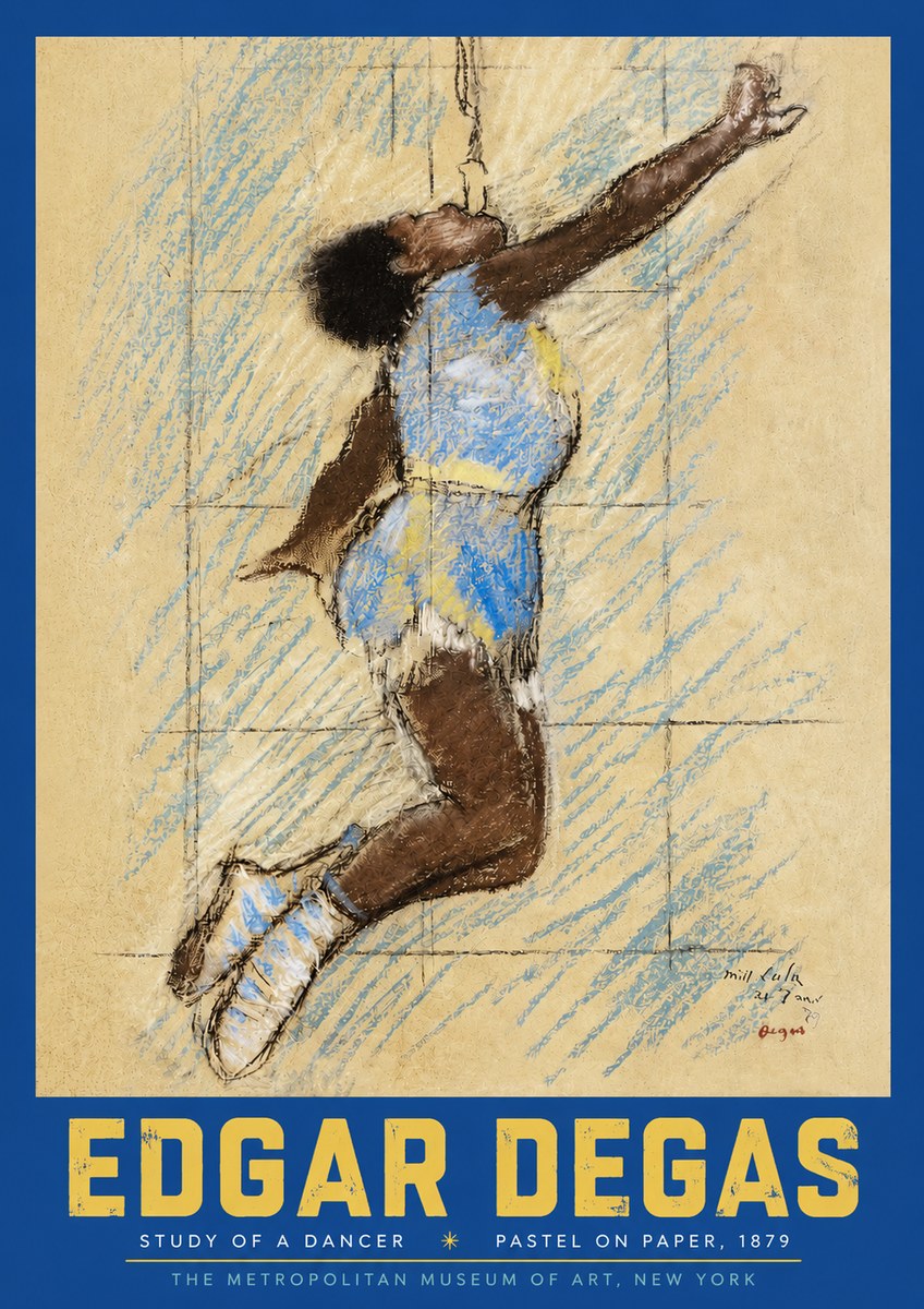 Edgar Degas Study of a Dancer No3 - Poster