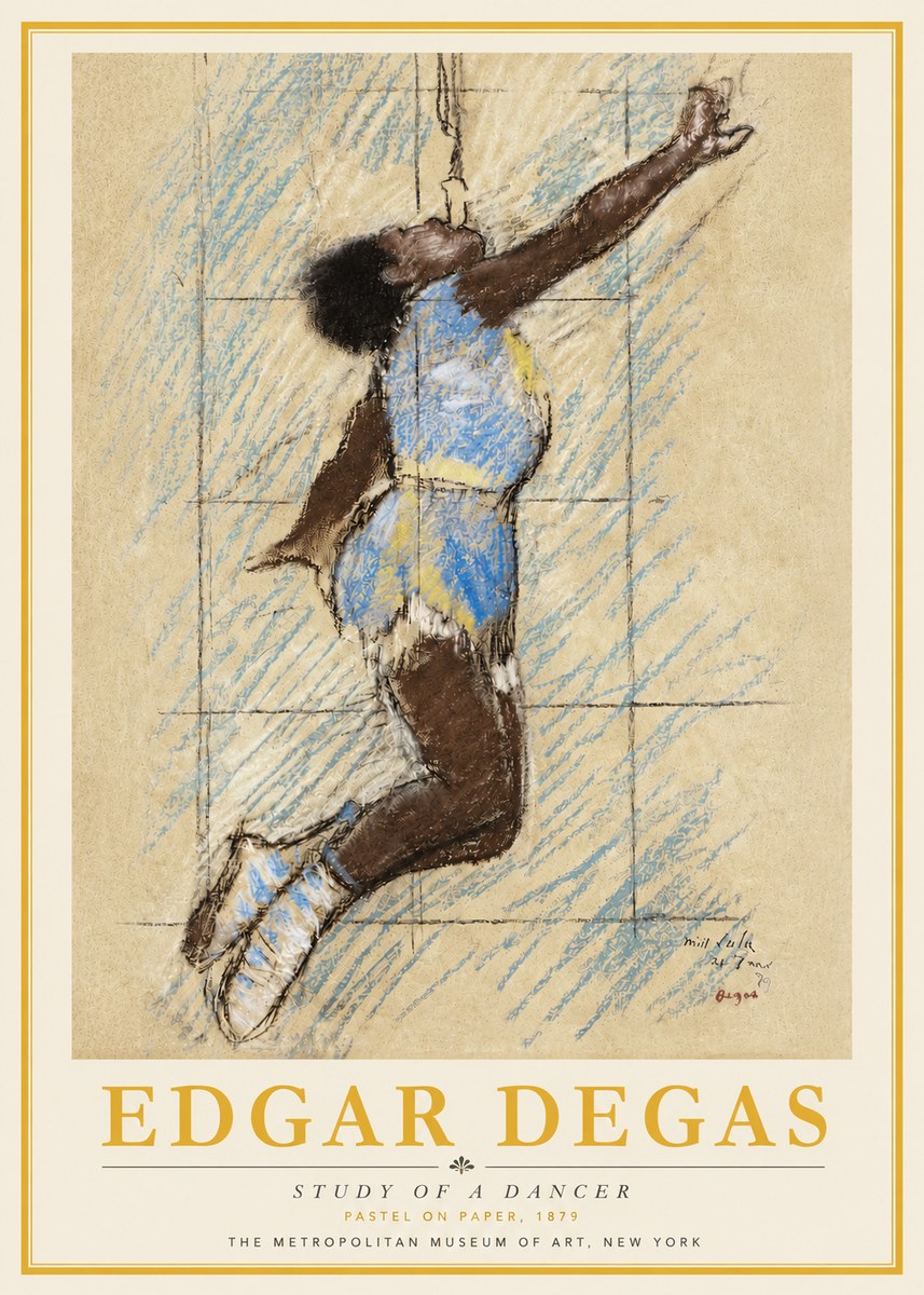 Edgar Degas Study of a Dancer No4 - Poster