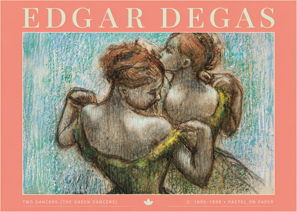 Edgar Degas Two Dancers (the Green Dancers) No2 - Poster
