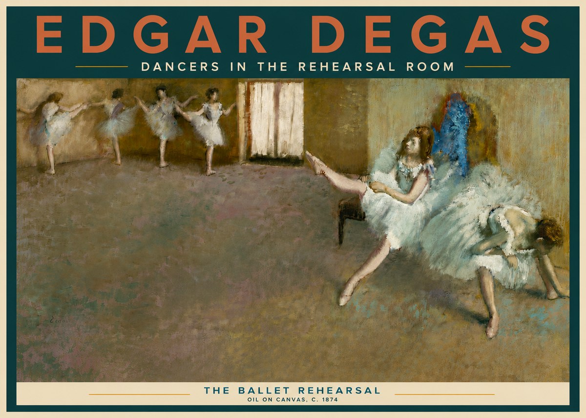 Edgar Degas The Ballet Rehearsal No3 - Poster