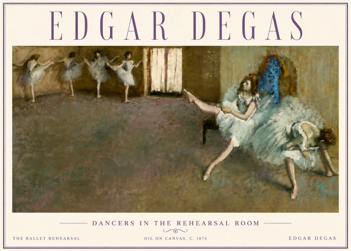 Edgar Degas The Ballet Rehearsal No4 - Poster