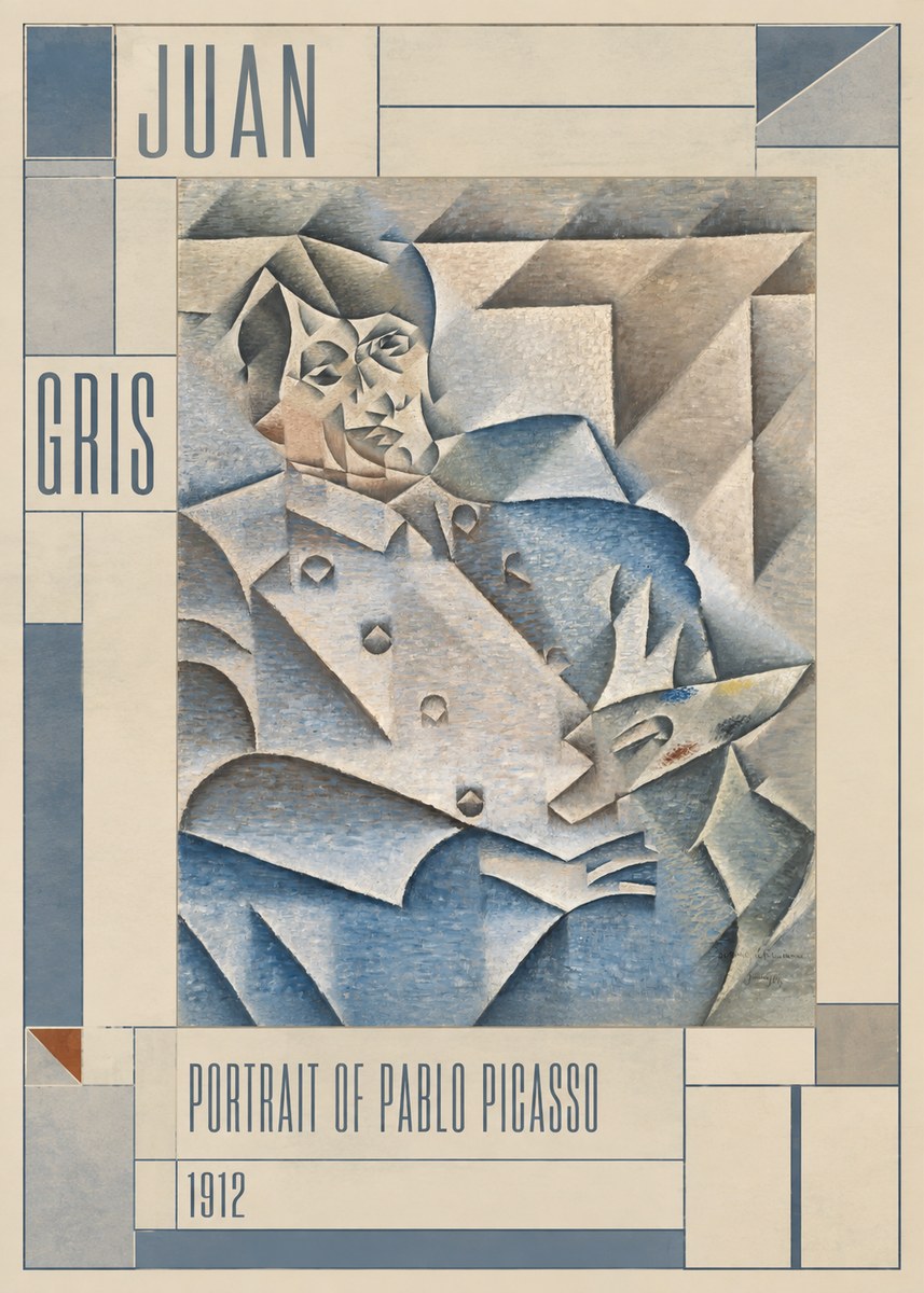 Juan Gris Portrait of Pablo Picasso No3 - Poster