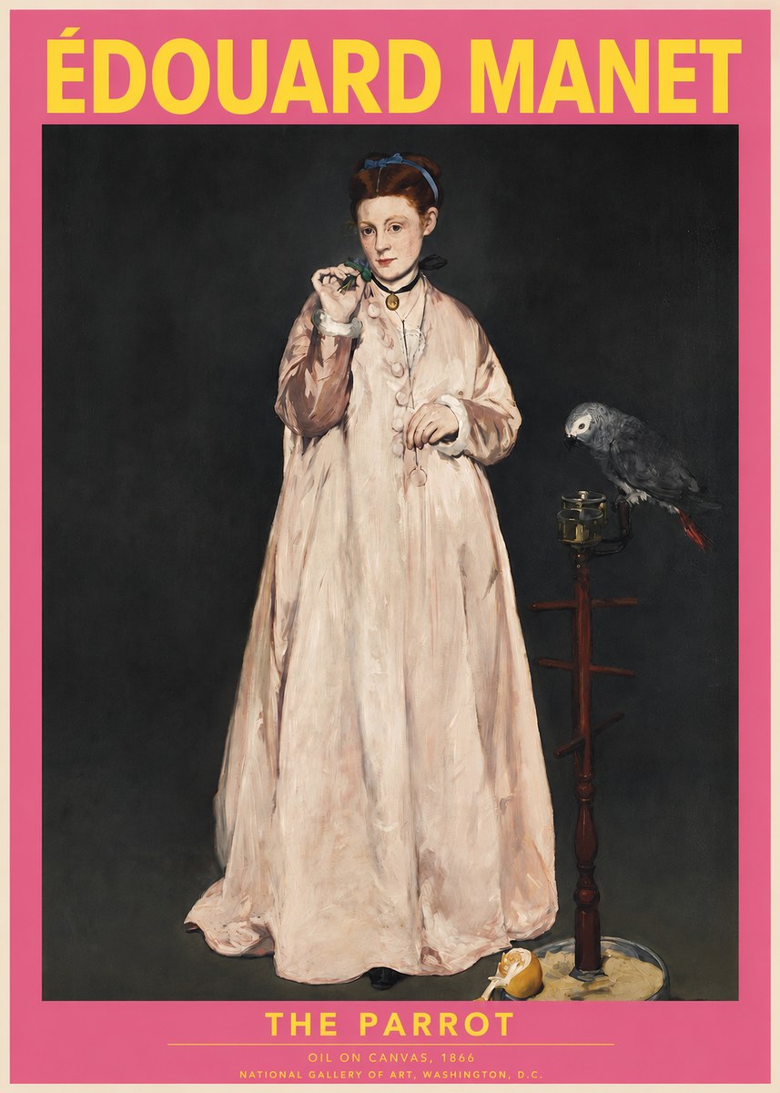 Édouard Manet The Parrot No2 - Poster