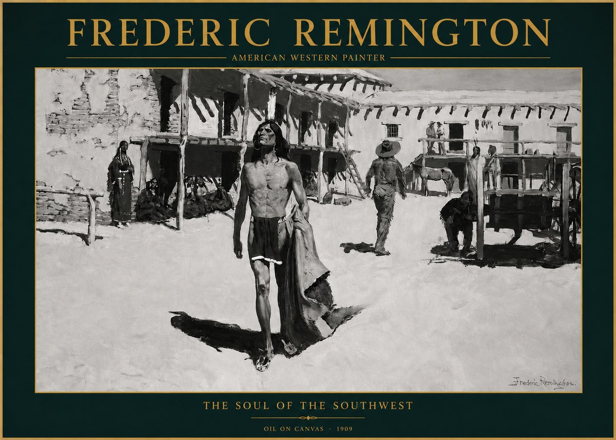 Frederic Remington The Soul of the Southwest No3 - Poster