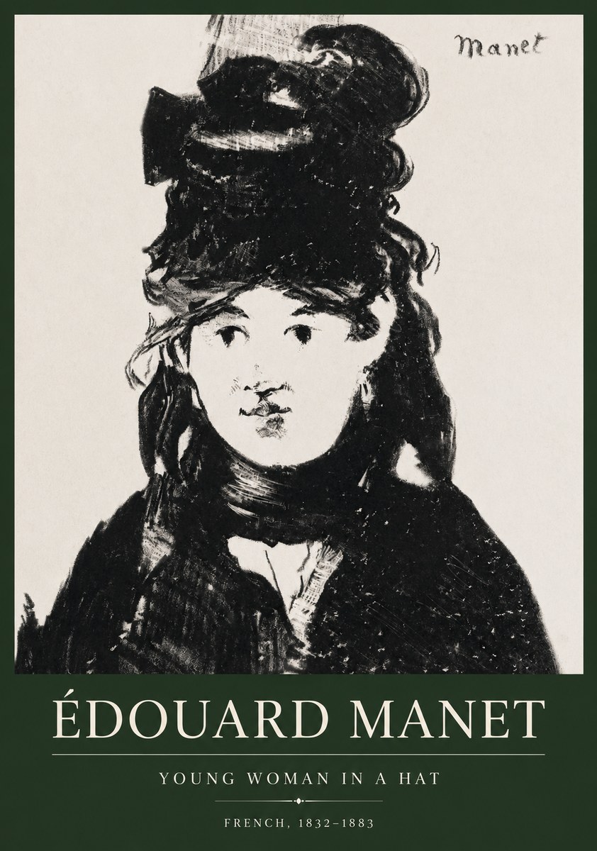 Édouard Manet Portrait of a Young Woman II No5 - Poster
