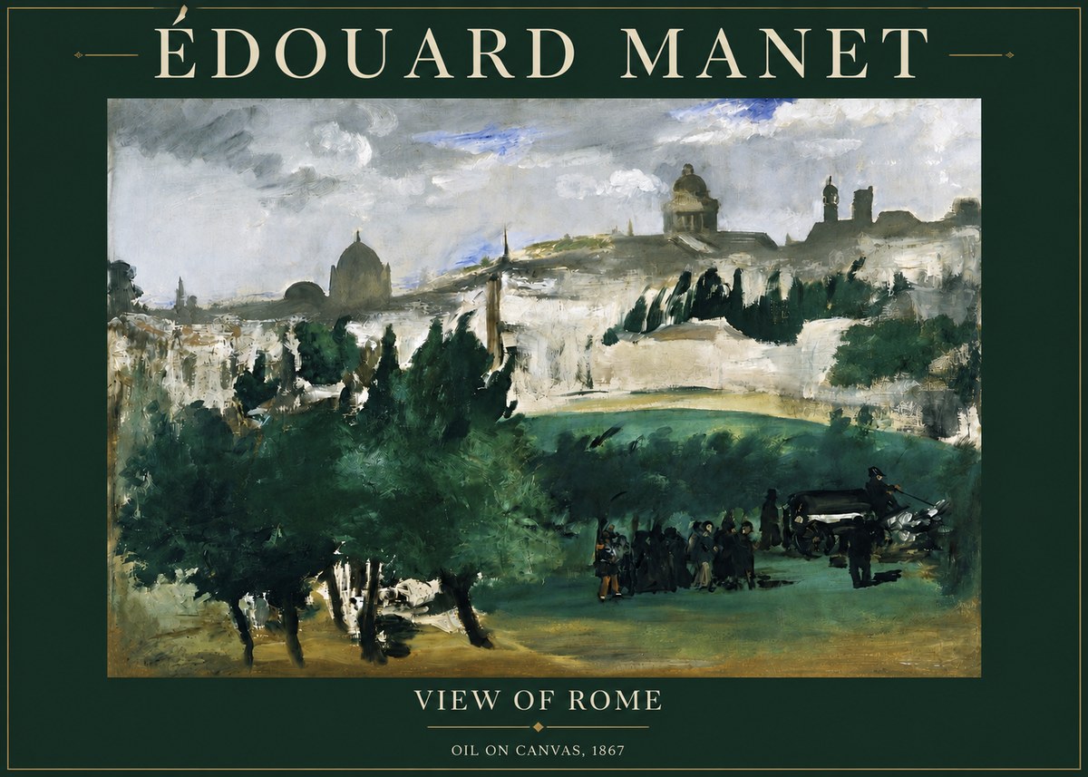 Édouard Manet View of Rome No3 - Poster