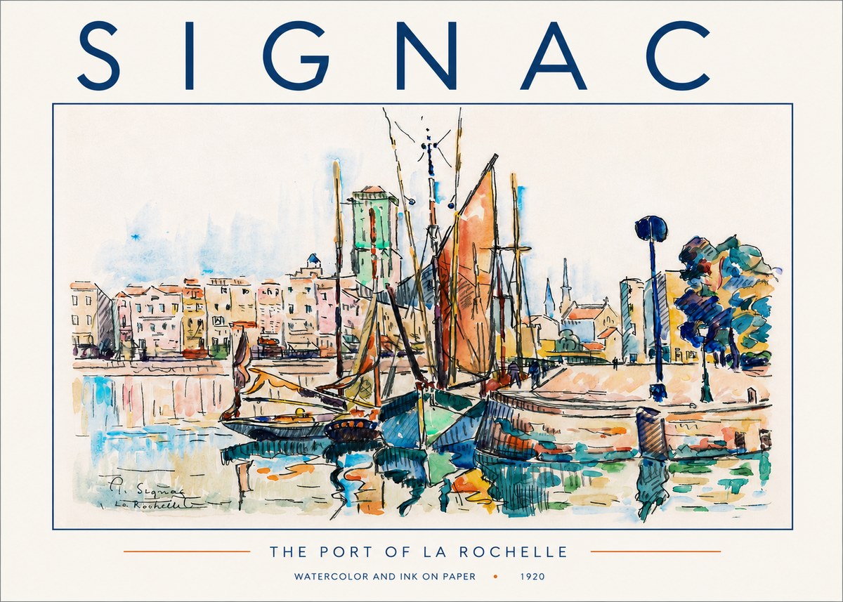 Signac The Port of La Rochelle No5 - Poster