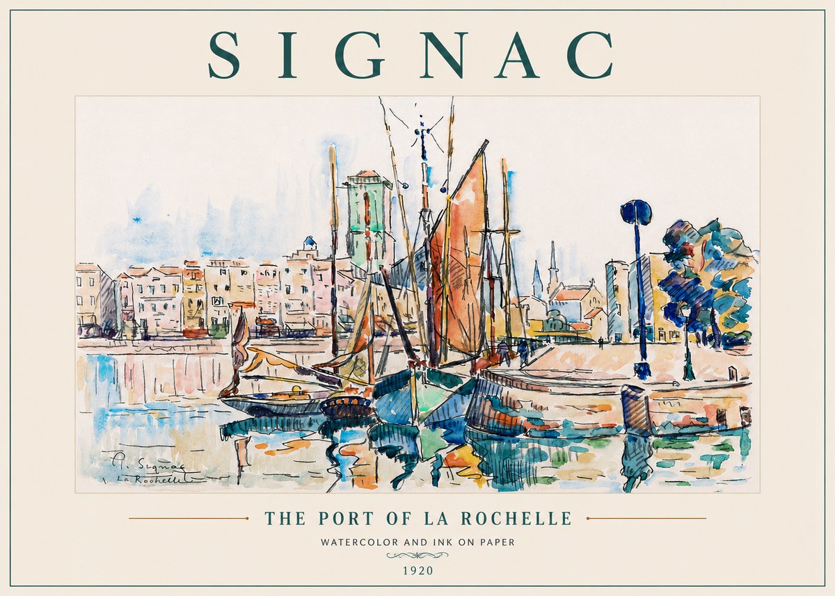 Signac The Port of La Rochelle No6 - Poster