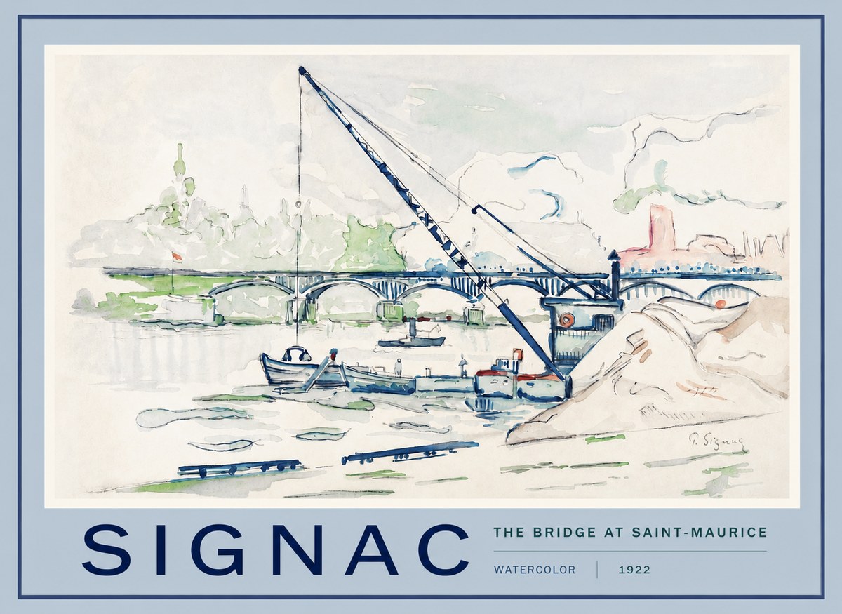 Signac The Bridge at Saint-maurice No2 - Poster