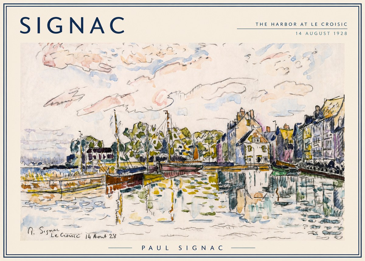 Signac The Harbor at Le Croisic No3 - Poster