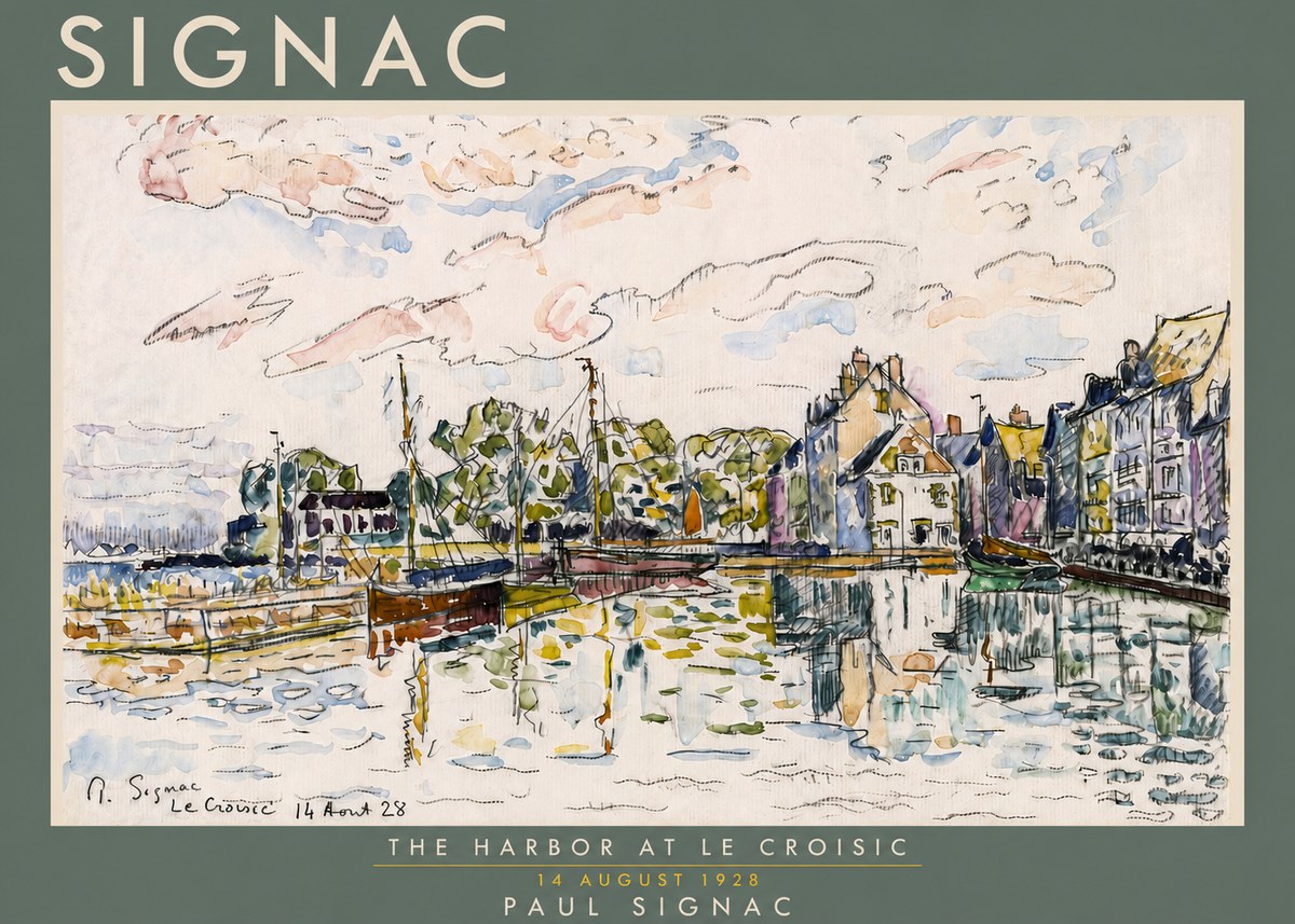 Signac The Harbor at Le Croisic No4 - Poster