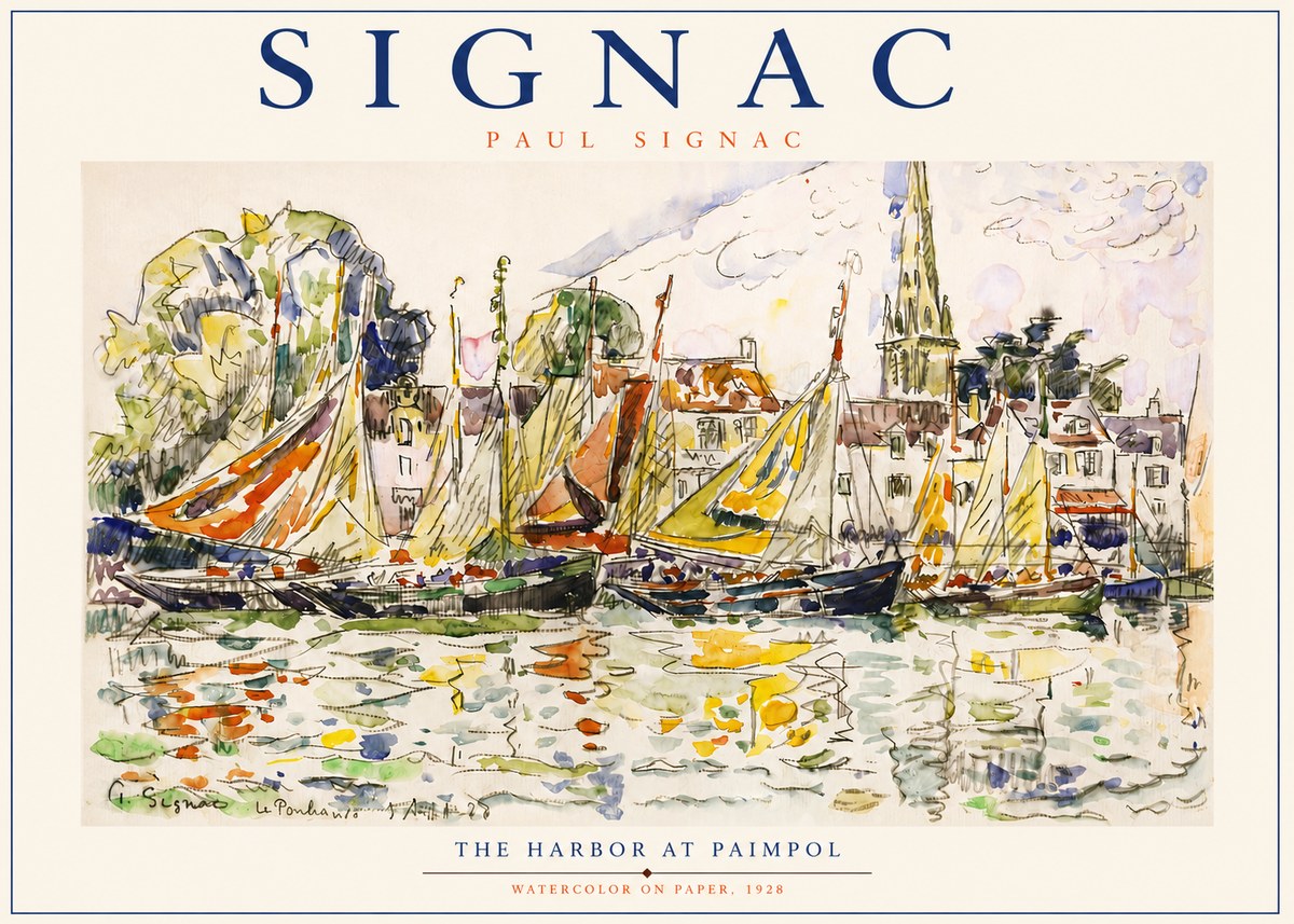 Signac The Harbor at Paimpol No3 - Poster