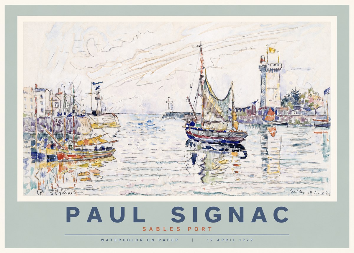Signac Sables Port No4 - Poster