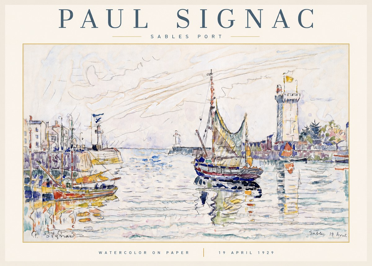 Signac Sables Port No5 - Poster