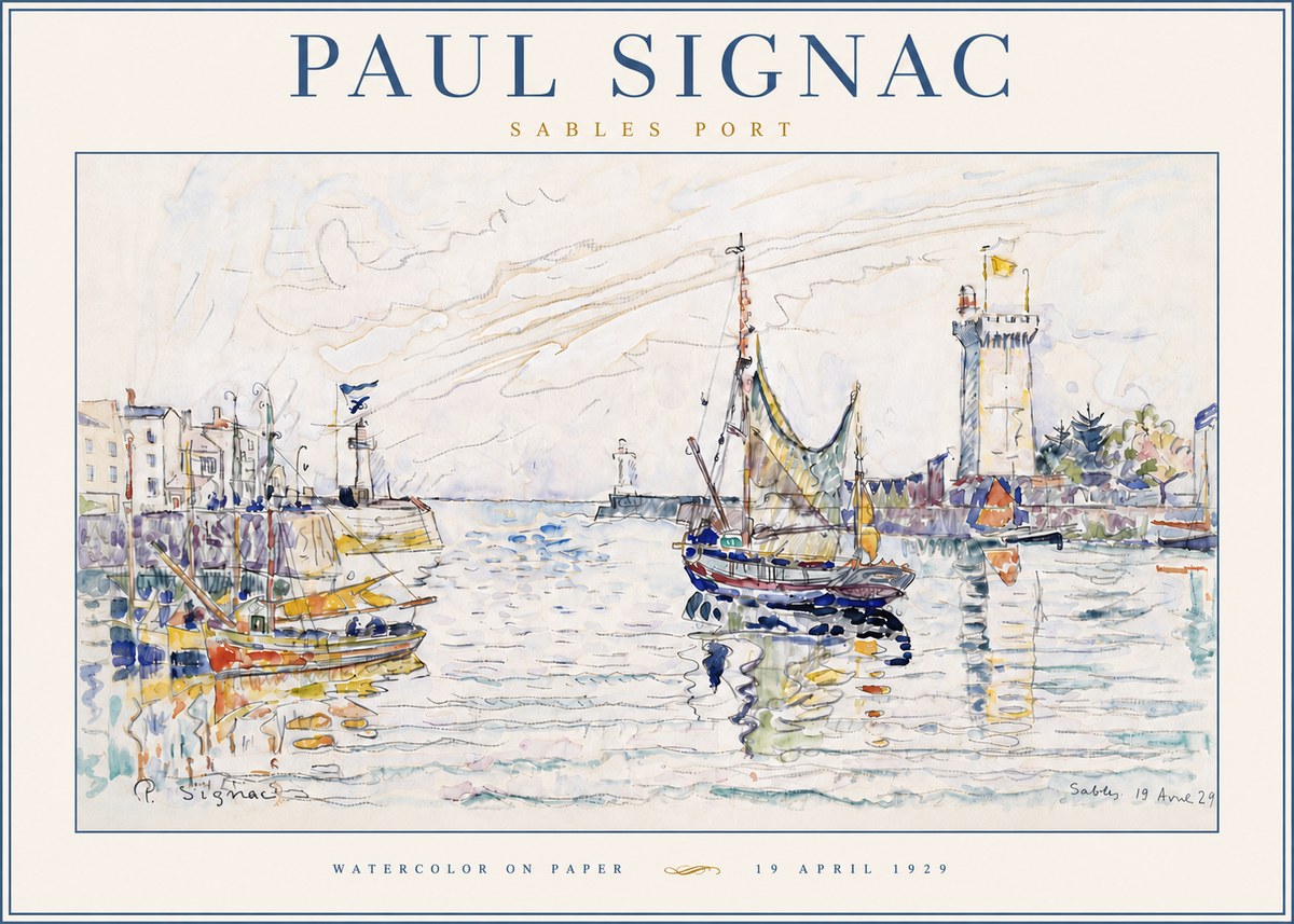 Signac Sables Port No6 - Poster