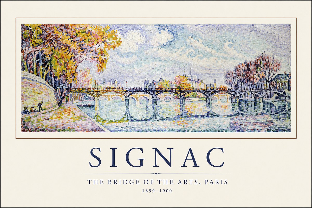 Signac The Bridge of the Arts, Paris No1 - Poster