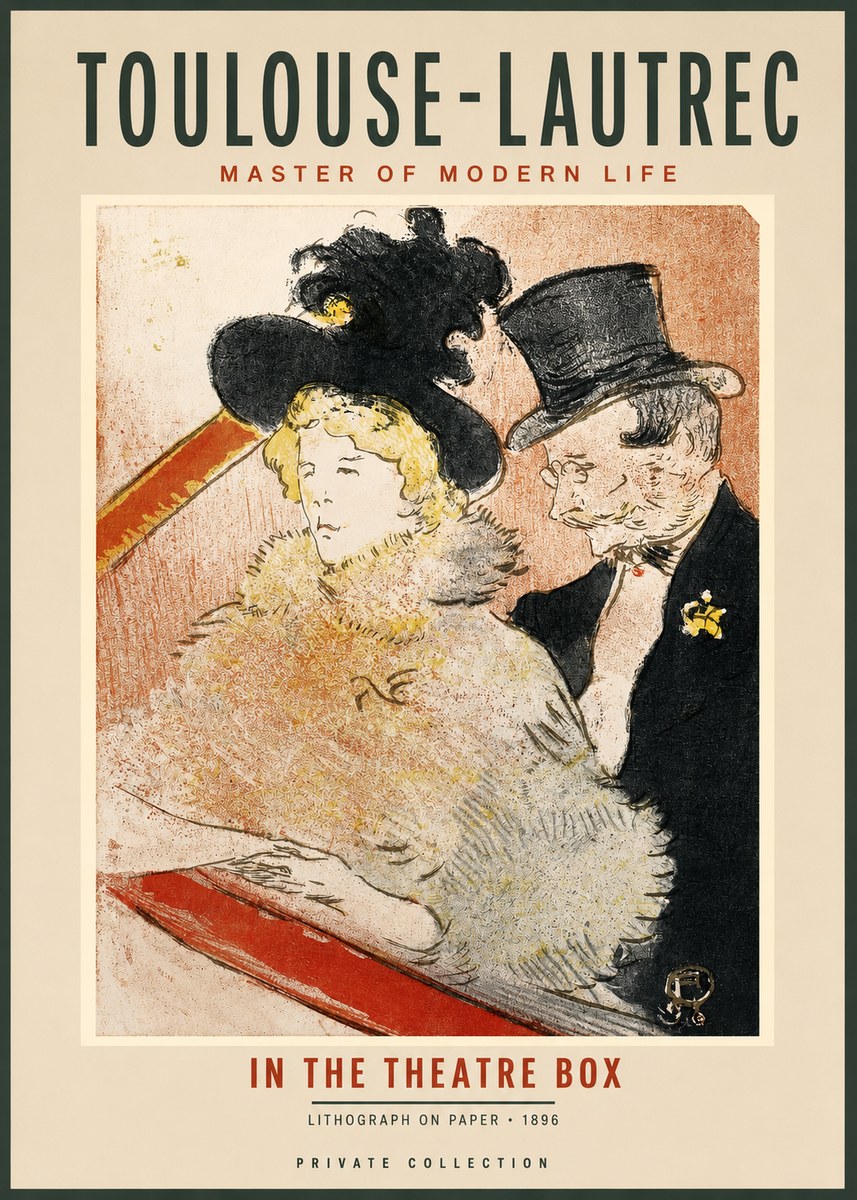 Toulouse-Lautrec In the Theatre Box No2 - Poster