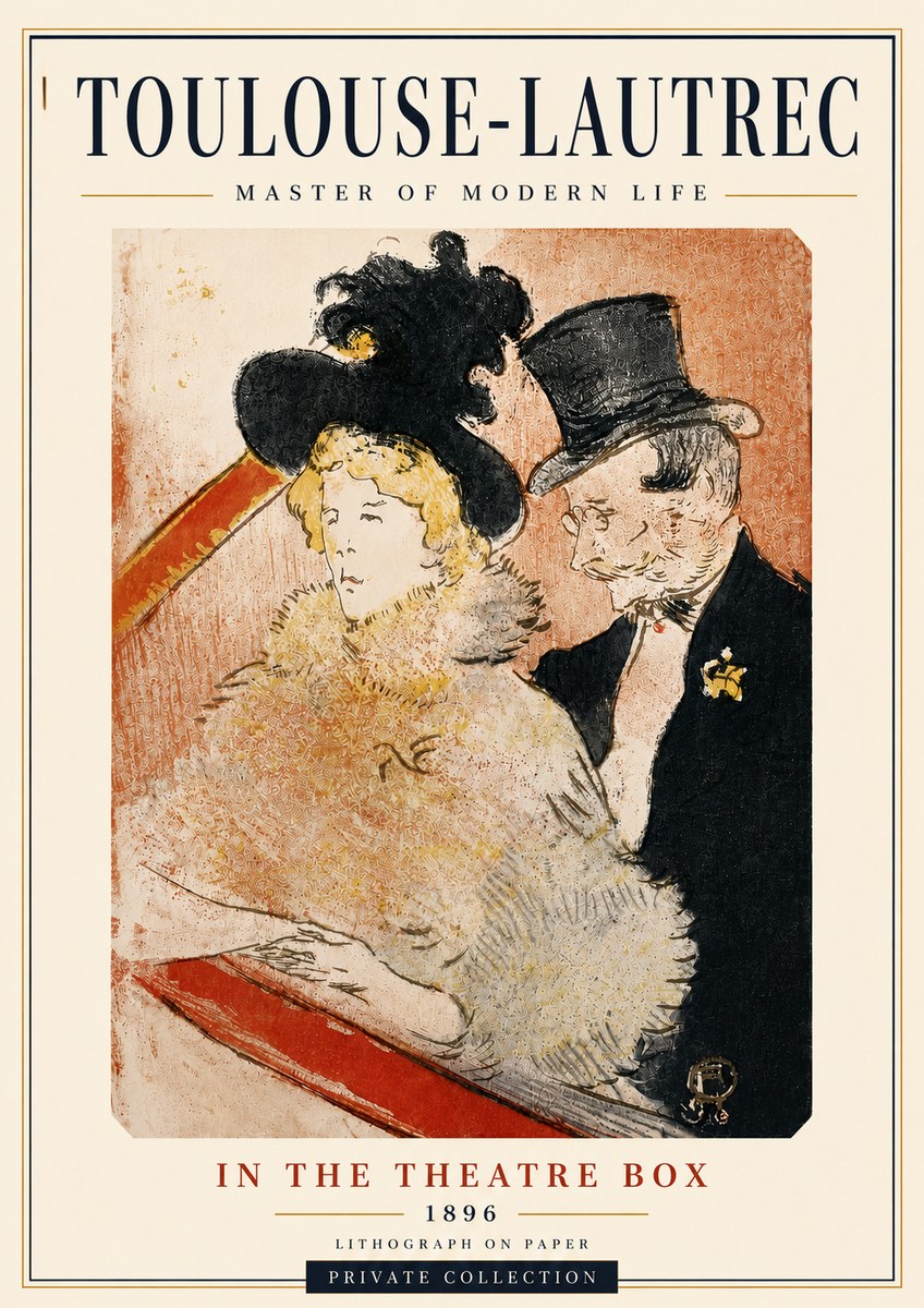 Toulouse-Lautrec In the Theatre Box No6 - Poster
