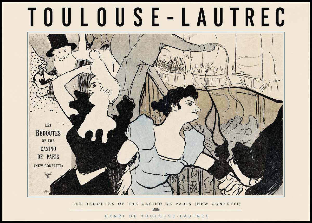 Toulouse-Lautrec Les Redoutes of the Casino De Paris (New Confetti) No5 - Poster