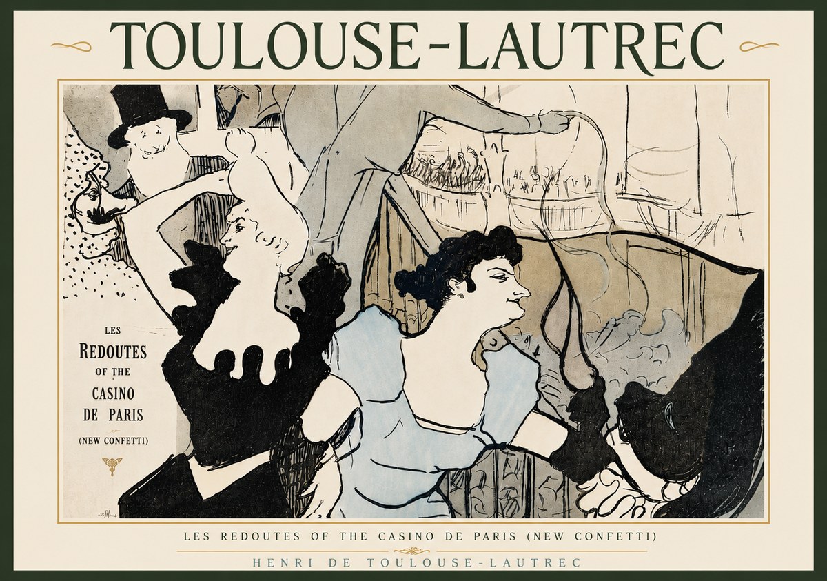Toulouse-Lautrec Les Redoutes of the Casino De Paris (New Confetti) No6 - Poster