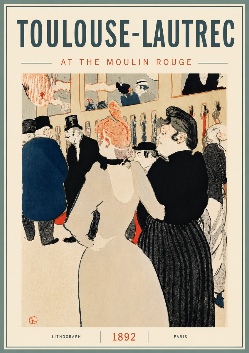 Toulouse-Lautrec At the Moulin Rouge VII No6 - Poster