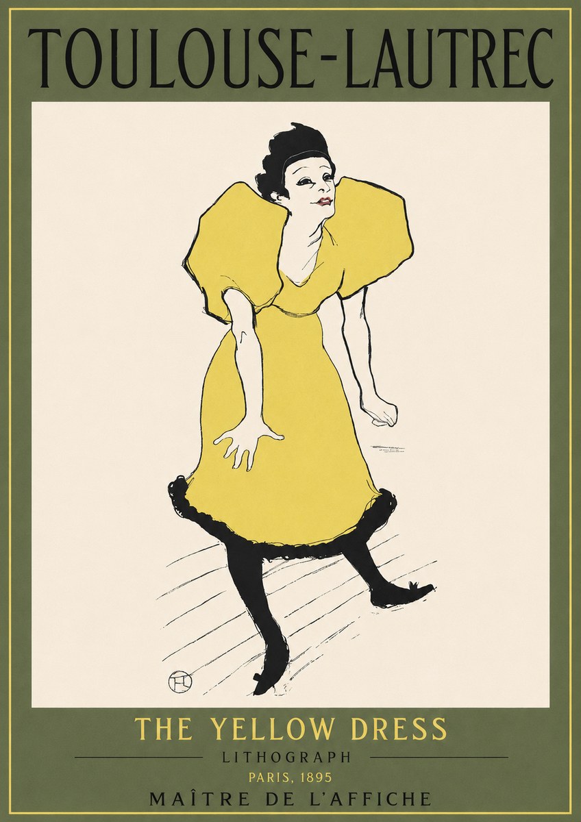 Toulouse-Lautrec The Yellow Dress No2 - Poster