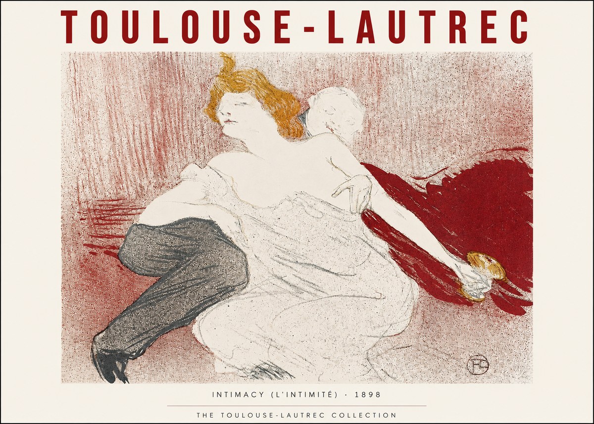 Toulouse-Lautrec Intimacy (L'intimité) No2 - Poster