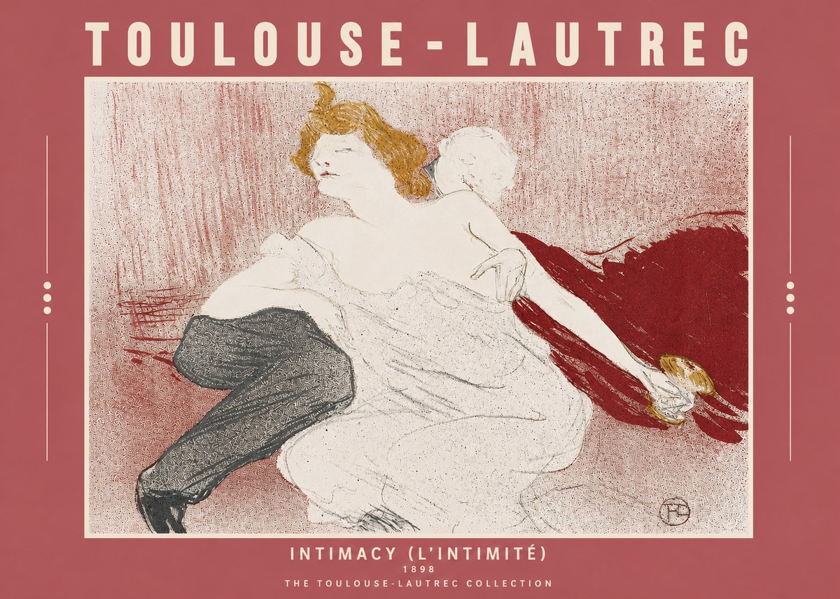 Toulouse-Lautrec Intimacy (L'intimité) No3 - Poster