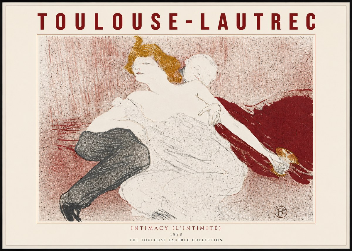 Toulouse-Lautrec Intimacy (L'intimité) No5 - Poster