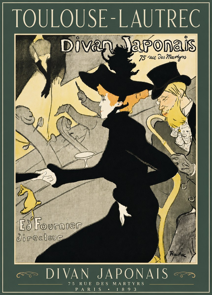 Toulouse-Lautrec Divan Japonais No6 - Poster